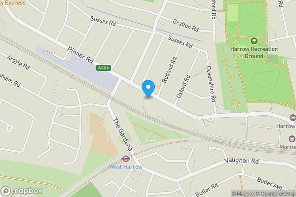 Map location for 165(A) Pinner Road, Harrow, Middlesex, HA1 4EX
