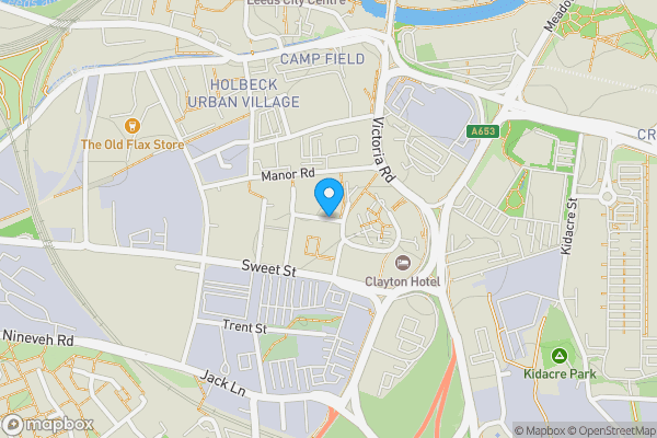 Map location for Apartment 215 Manor Mills, Ingram Street, Leeds, West Yorkshire, LS11 9BN