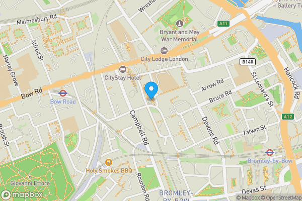 Map location for Flat 16 Mallard Point, 6 Rainhill Way, Bow, London, E3 3FQ