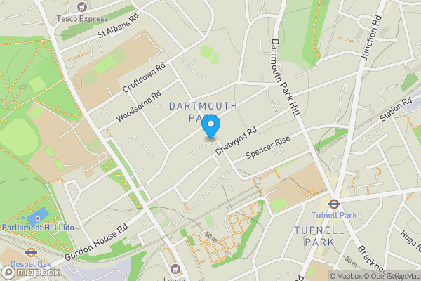 Map location for The Dartmouth Arms, 35 York Rise, Tufnell Park, London NW5 1SP