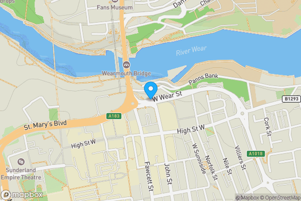 Map location for Apartment 69 Echo Building, West Wear Street, Sunderland, SR1 1XD
