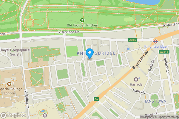 Map location for Flat 2 , 4 Montpelier Terrace, Knightsbridge, London, SW7 1JP