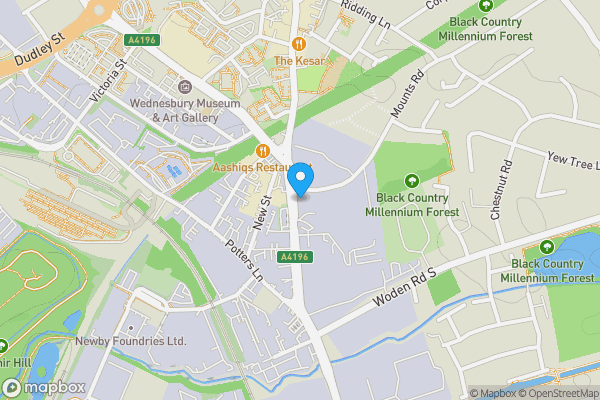 Map location for 57 Bridge Street, Wednesbury, WS10 0AH