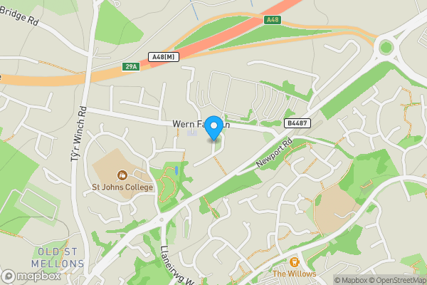 Map location for Land lying to the North West of, Parkstone Avenue, Old St Mellons, Cardiff, CF35TY