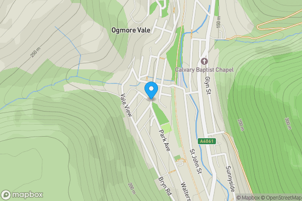 Map location for Wyndham Street, Bridgend, CF32