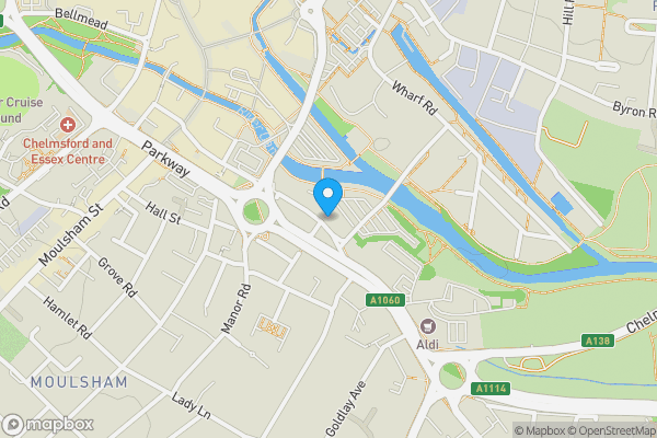 Map location for Flat 11, 49 Baddow Road, Chelmsford, Essex CM2 0DD