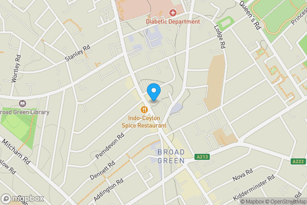 Map location for Flat 14, 386 London Road, Croydon, Surrey, CR0 2SU