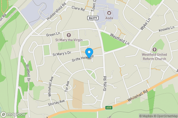 Map location for Flat 1, 1 Griffe Head Road Wyke, Bradford, BD12 8QP