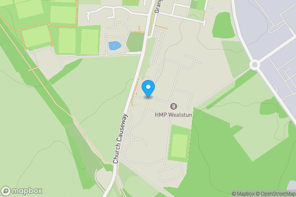 Map location for Land and Garages North of HMP Wealstun, Wetherby, LS23 7AZ