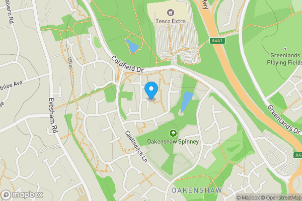 Map location for Mickleton Close, Redditch, Worcestershire, B98 7XZ