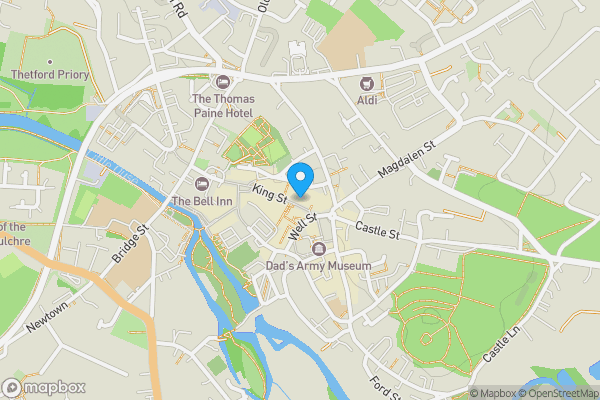 Map location for 6 King Street, Thetford, Norfolk, IP24 2AP