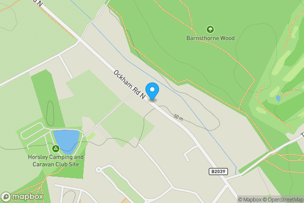 Map location for Land adjacent to Shepherds Cottage, Ockham Road North, West Horsley, Leatherhead, Surrey, KT24 6PE