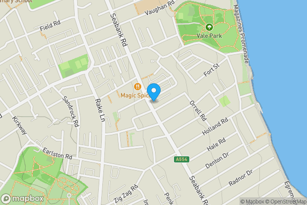 Map location for 118-122 Seabank Road Wallasey Merseyside CH45 1HF