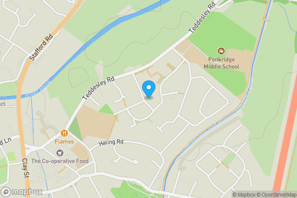 Map location for 21 Frederick Road, Penkridge, Stafford, Staffordshire ST19 5BL