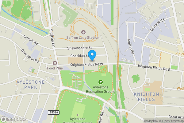 Map location for 92 Knighton Fields Road West, Leicester, Leicestershire LE2 6LG