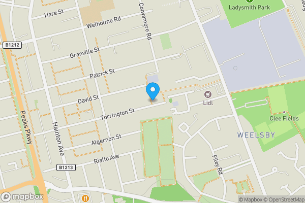 Map location for 105 Torrington Street, Grimsby, South Humberside, DN32 9QJ