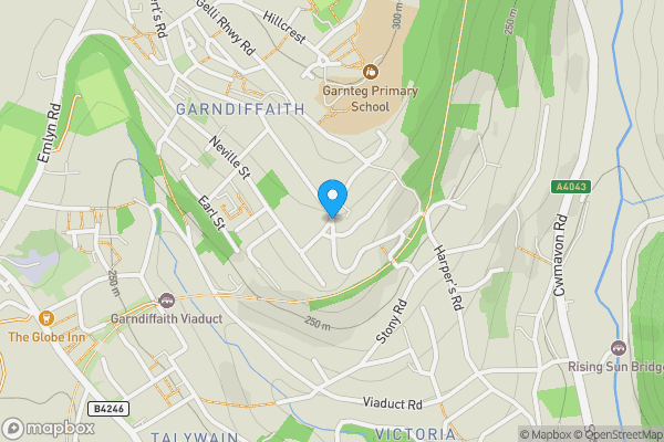 Map location for Building Plot, Stanley Road, Garndiffaith, Pontypool, Gwent, NP4 7LY