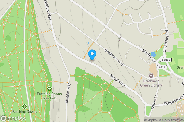 Map location for 55 Mead Way, Coulsdon, Surrey, CR5 1PQ