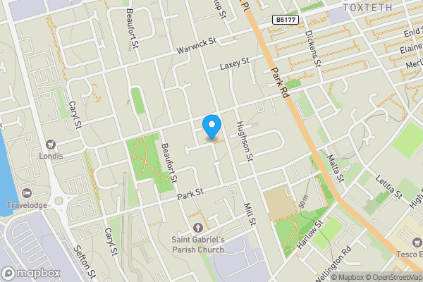 Map location for Flat 1A Mill View Rutter Street, Liverpool, L8 6AG