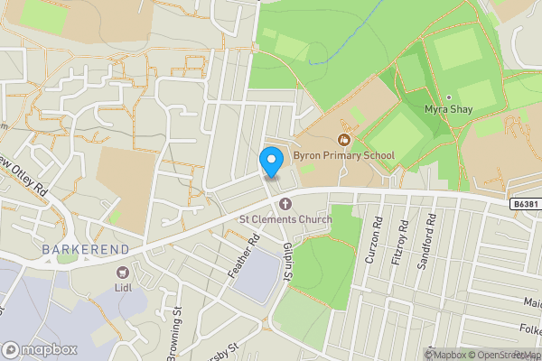 Map location for 12a Byron Studios, Byron Street Bradford, BD3 0AU