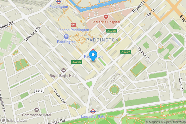 Map location for 34 Spring Street, Paddington, London, W2 1JA