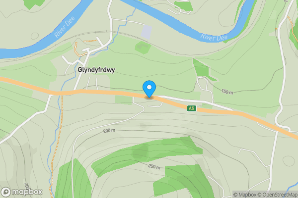 Map location for 1-6 Sun Terrace, Glyndyfrdwy, Corwen, Denbighshire LL21 9HS