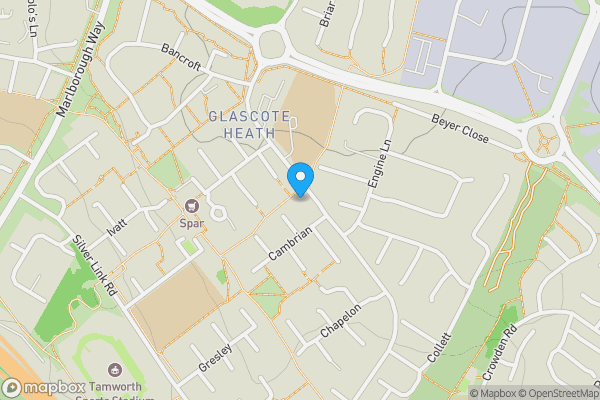 Map location for 110 Cambrian, Tamworth, Staffordshire B77 2EF