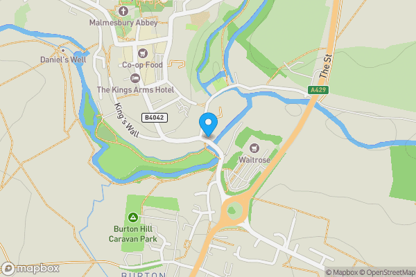 Map location for 1, St. Johns Bridge, Malmesbury, SN16 9BL