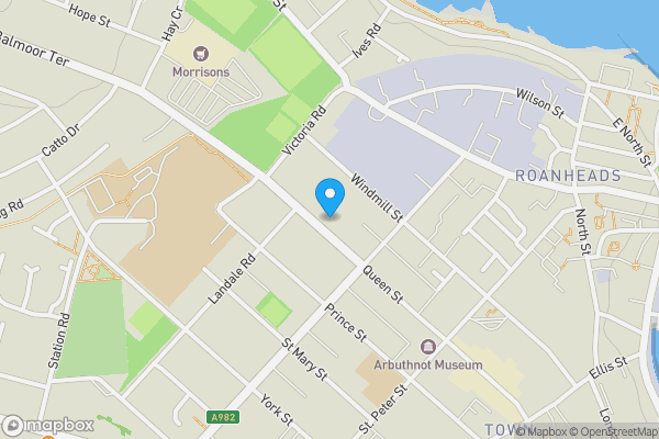 Map location for 118 Queen Street, Peterhead, AB42 1TY