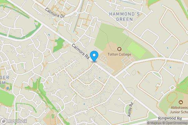 Map location for Calmore Road, Southampton, Hampshire, SO40 8GN