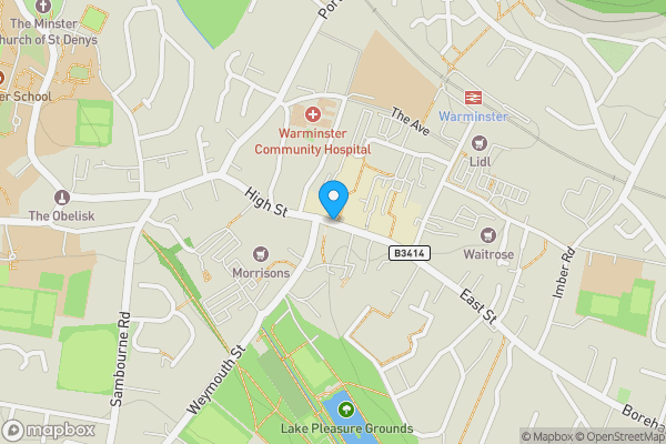 Map location for 11b Market Place, Warminster, Wiltshire, BA12 9AY