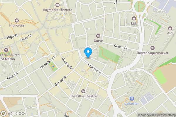 Map location for 118 Charles Street, Leicester, LE1 1LB
