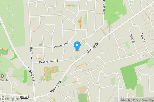 Map location for 12 Windermere Avenue, Harworth, Doncaster, South Yorkshire, DN11 8HR