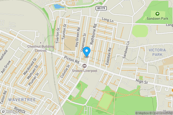 Map location for 9 Rathbone Road, Wavertree, Liverpool L15 4HG