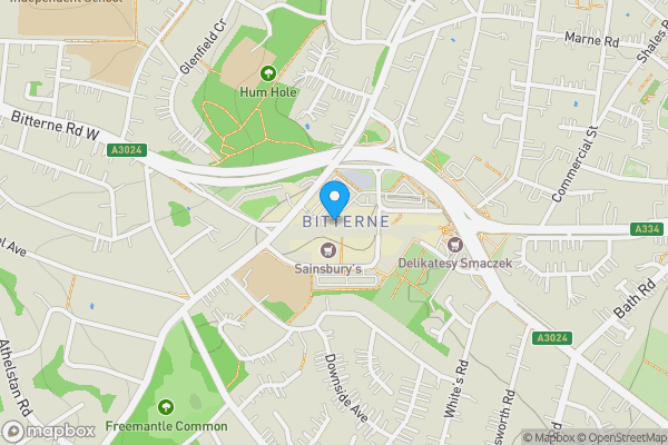 Map location for 391 Bitterne Road Bitterne Southampton Hampshire SO18 5RR