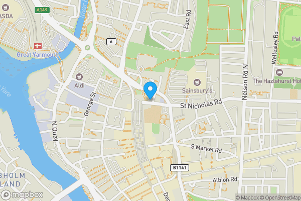 Map location for 2 St. Nicholas Road, Great Yarmouth, Norfolk, NR30 1NL