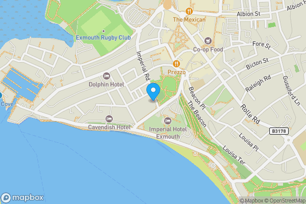 Map location for 46 Imperial Road, Exmouth, EX8 1AX