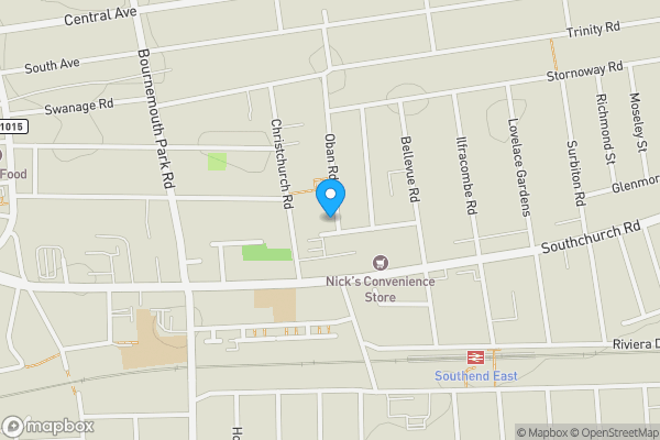 Map location for Freehold of, 11 Oban Road, Southend-on-Sea, Essex, SS2 4JJ