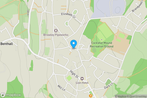 Map location for Duke Street, Broseley, Shropshire, TF12 5LU