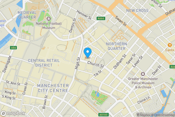 Map location for Apartment 802, 25 Church Street, Manchester M4 1PE