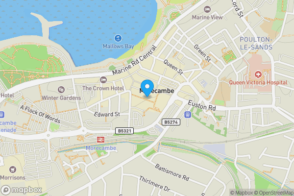 Map location for 66-68 Euston Road, Morecambe, Lancashire LA4 5DH