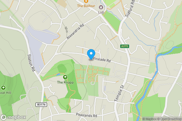 Map location for 73 Winslade Road, Sidmouth, EX10 9EZ