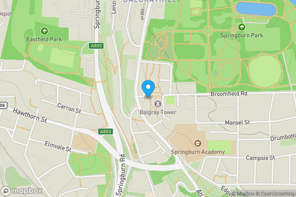 Map location for Plot 2, Broomfield Road, Balornock, Glasgow, G21 3HN