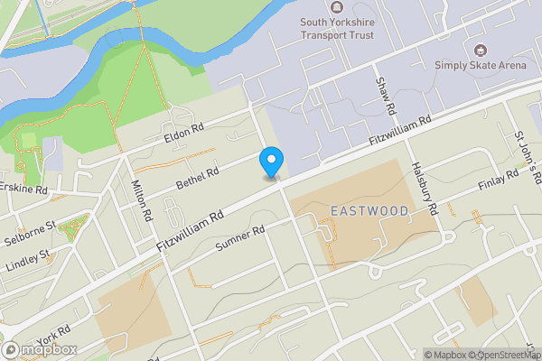 Map location for 190 Fitzwilliam Road, Rotherham, South Yorkshire, S65 1QA