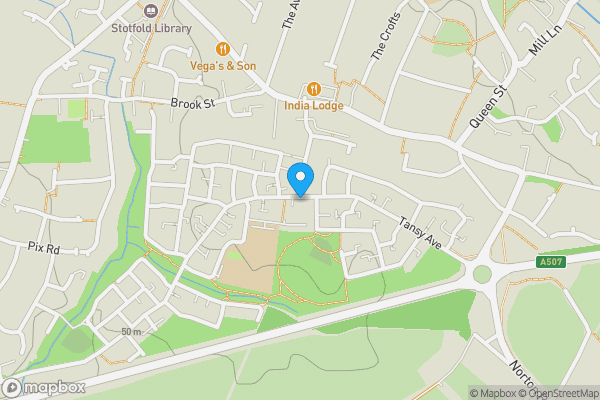 Map location for Land opposite Stotfold Library, Valerian Way, Stotfold, SG5 4NL