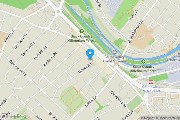 Map location for 1 Tiverton Grove, off Dibble Road, Smethwick, B67 7PR