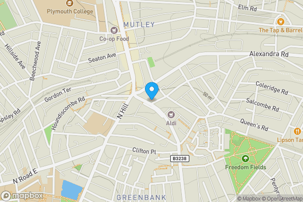 Map location for 	 9 Alexandra Place, Mutley, Plymouth, PL4 7JP