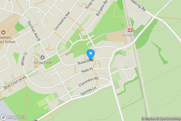 Map location for Queens Road, Canterbury, Kent, CT3 3AR