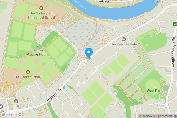 Map location for Wilford Lane, Nottingham, Nottinghamshire, NG2 7RF