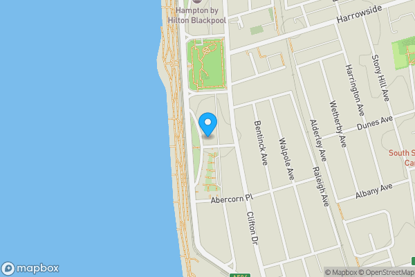 Map location for The New Mayfair Hotel, 673-677 New South Promenade, Blackpool FY4 1RN